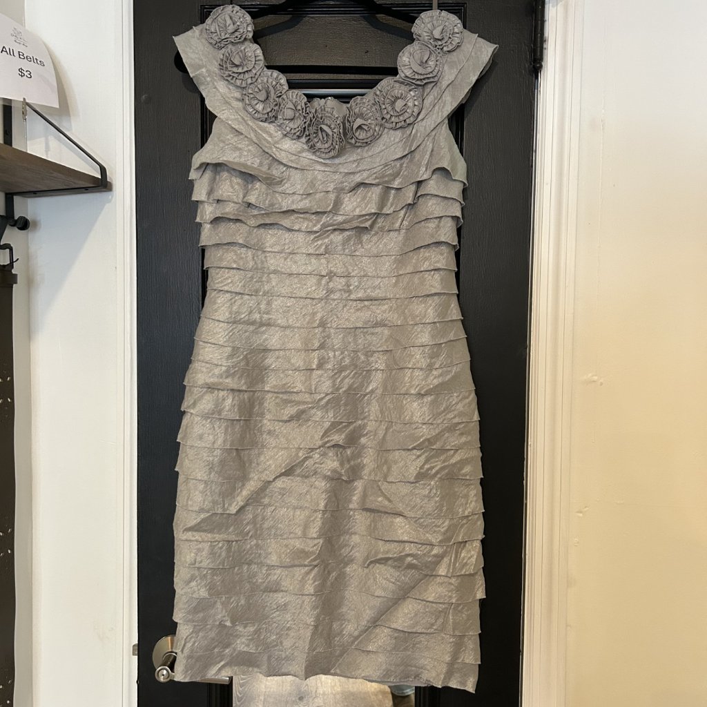 London Times Dress Silver
